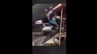 Funny 😆 accident with scooter