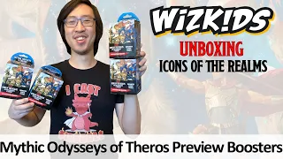 PREVIEW: Unboxing Mythic Odysseys of Theros (4 boosters) - D&D Icons of the Realms Minis