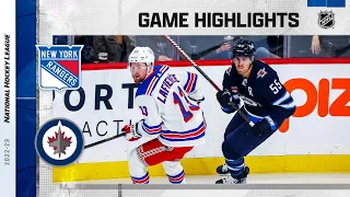 Rangers @ Jets 10/14 | NHL Highlights 2022