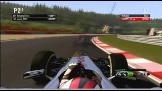 PS3 F1 2011 Spa Francorchamps Time Trial 1:38.332 - Setup in the Video