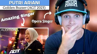 Professional Singer Hearing Putri Ariani for the FIRST TIME! Golden Buzzer Performance | AGT 2023