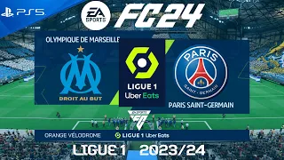 FC 24 Marseille vs PSG | Ligue 1 2024 | PS5 Full Match