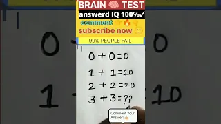 99% People Fail 😔 ll IQ TEST 💯 ll Math Growth 💹 ll #ytshorts #puzzle #maths #treandingshort #shorts