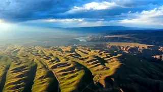 Hilly grassland, Kalajun Scenic Area, China.