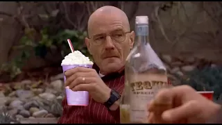 Walter White tries the Grimace Shake