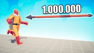 1.000.000 DAMAGE SPARTAN SPEAR vs UNITS - TABS | Totally Accurate Battle Simulator 2024