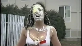 Vintage Clip: A Real Hooters Girl Gets Pied!