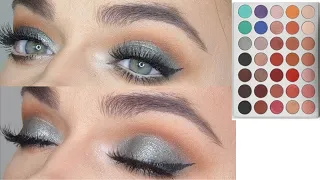 Turquoise Eyeshadow Makeup Tutorial, Morphe X Jaclyn Hill Palette