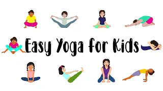 5 mins Easy Yoga Routine for Kids | Standing and Seated Poses | The Yoga Guppy Asana Series