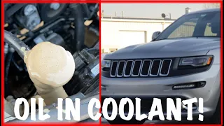 OIL in Coolant Fix | 2014 Jeep Grand Cherokee | BLOWN MOTOR?