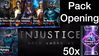 Injustice Mobile | Update 3.4 | 50x Nth Metal Pro Pack Opening |