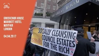 Protest at London Property Awards