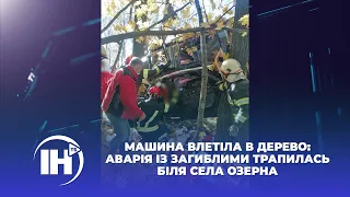 Машина влетіла в дерево: аварія із загиблими трапилась біля села Озерна