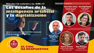 Webinar del CSIC: Los desafíos de la inteligencia artificial y la digitalización