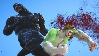 Venom VS Joker-Hulk Epic Battle GTA V - King of Gamer