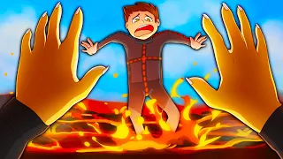 LANCIO MARCELLO IN UN VULCANO GIGANTE PIENO DI LAVA IN VR! QUESTE TORTURE SONO ILLEGALI! *BUGGATO*