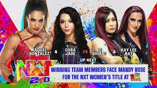 Cora Jade & Raquel Gonzalez VS Kay Lee Ray & Io Shirai 2/2