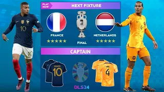DLS 24 | France Vs Netherlands | Hat Trick For Depay | Dream League Soccer 2024 Gameplay...