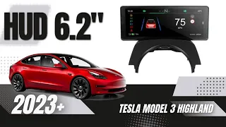 HUD Affichage Tête Haute 6,2" Tesla Model 3 HIGHLAND Longue Distance | Planet-Tesla.com