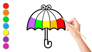 Rain or Shine, Be Colorful! Let's Draw a Rainbow Umbrella! ☔️