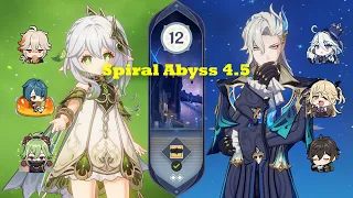 Nahida Hyperbloom & Neuvillette Taser | Spiral Abyss 4.5 Floor 12 9 Stars | Genshin Impact