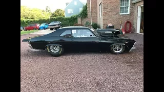 :1969 Nova Drag Car: SBC 383 Lunarti Roller AFR Heads 5Spd Lenco