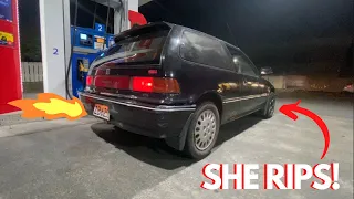 Budget EF Civic Build - Part 10: B16 EF FIRST DRIVE!