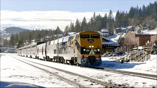 4K: Trains Through Truckee CA (Feb. 2023)