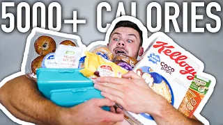 FULL DAY OF EATING AT WORK! | 5000+ CALORIE BULKING DIET