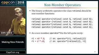 CppCon 2018: Dan Saks “Making New Friends”