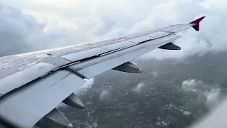 Landing at Mumbai International Airport in Monsoon spectacular view