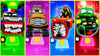 coffin dance - Police Car vs Tow Mater Excavator vs Mcqueen Eater vs Car Eater | tiles hop 👑