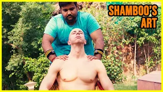ASMR Head Massage Magic: Shamboo Barber's Art with Neck Cracking