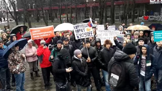 Пикет против коррупции 26 марта 2017 в Ставрополе (начало)