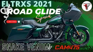 #รีวิวฮาร์เล่ย์ HD FLTRXS ROAD GLIDE SPECIAL รถปี2021 สีพิเศษ ❤️‍🔥Snake Venom🐍💚 สุดหายาก‼️Stage2