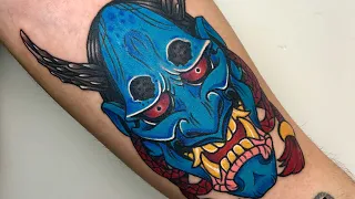 Samurai Mask Japanese Tattoo