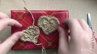 Сердечко из Джута шнура трикотажной пряжи мастер класс valentines day pattern crochet heart