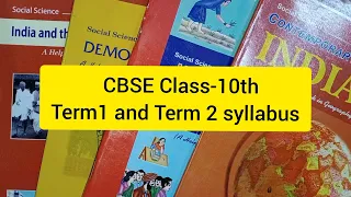 Term 1 and Term 2 syllabus Class-10th social science 2021-22