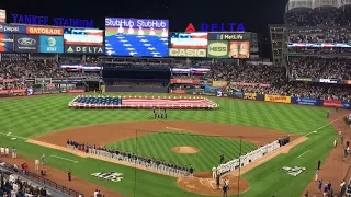 Neil Patrick Harris sings the national anthem before ALDS Game 3
