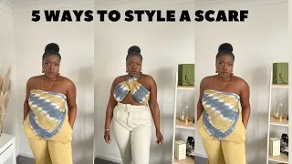 5 WAYS TO TIE A SCARF IN 5 MINUTES |HOW TO STYLE A SCARF TOP | FUNTO'S FLAIR