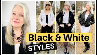 Black & White Outfits | Style Looks & Tips for Mature Women over 50