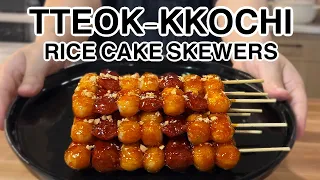 Tteok-kkochi! Korean Rice Cake Skewers! Easy Sweet Spicy Snack For Anytime!