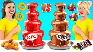 Chocolate Fountain Fondue Challenge | Sweet War with Chocolate by X-Challenge