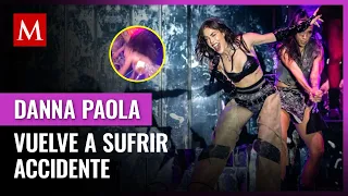 Danna Paola sufre caída en pleno concierto y se vuelve viral