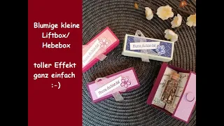 Kleine süße Liftbox/Hebebox mit wow - toller Effekt ganz einfach - Goodie/Geldgeschenk - Stampin´Up!