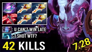 CRAZY Arcane Blink 5x Rapier Deso LvL 2 Riki vs HARD Late Game Heroes Imba 1 Shot Build 7.28 Dota 2