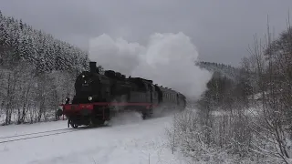 Winterdampf nach Winterberg mit 78 468 Münster - Winterberg 21.01.2023 (HD)