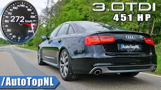 AUDI A6 3.0 TDI V6 BiTurbo 451HP 0-270km/h ACCELERATION by AutoTopNL