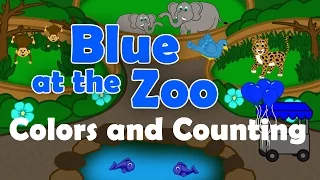 Counting to 5 with the Color Blue - Learn Colors - Learning to Count - Kids Song by 123ABCtv