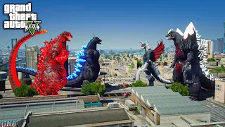 Shin Godzilla, Heisei Godzilla vs Spacegodzilla, Gigan ( GTA V Mods )